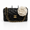 Black Classic and White Flower Couture luxury scented candle by Onali Pure with elegant black and white couture design
