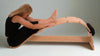 Close-up of The Whale hardwood back stretcher bench showing adjustable removable headrest
