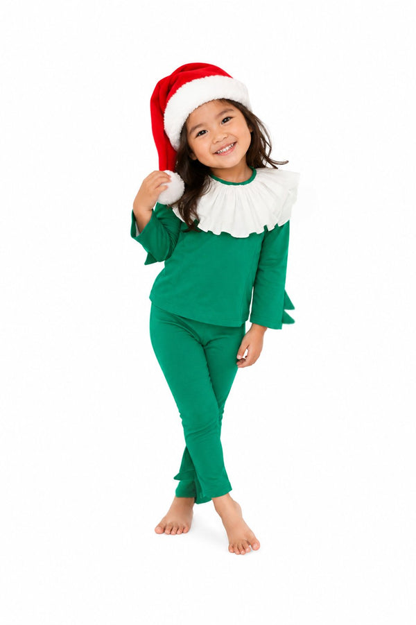 Christmas Elf Pajama Costume for Baby & Kids – Cozy Cotton, Made in California