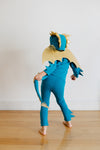 Jade Blue and Gold Dragon Costume Pajamas for Baby & Kids