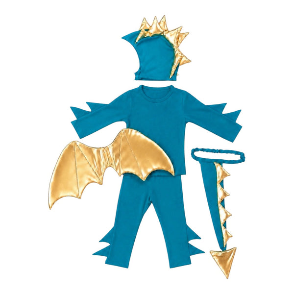 Baby Jade Dragon Costume detail showing soft cotton fabric and wings