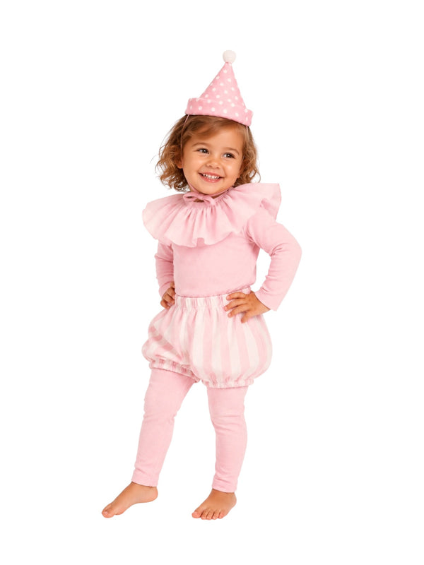 Pink Clown Costume for Baby & Kids – Cotton Halloween Dress-Up Set