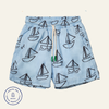 UPF 50+ Recycled Fishing Net Sailboats Baby Swim Trunk
