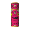 Lip balm container with pink label on a white background. Nourishing pitahaya & vitamin E lip balm with shea butter & coconut oil — repairs dry, chapped lips naturally. Plastic-free, handmade & chemical-free. Shop now.