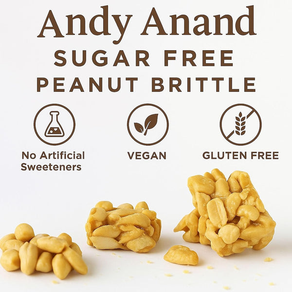 Handmade Sugar-Free Peanut Brittle | 1 lb Artisan Gift Box