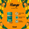 Mango skincare product with illustrations of mangoes on an orange background. NANAH Natural Mango deodorant — aluminum-free, 24-hour protection for normal skin. Mango butter, magnesium & zinc ricinoleate. Plastic-free & family safe. Shop now.