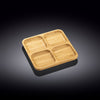 Natural Bamboo Square Divided Dish 8.5" X 8.5"  WL-771220/A