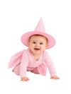 Baby Pink Witch Halloween Costume pieces including cotton top, pants, skirt, hat and wand