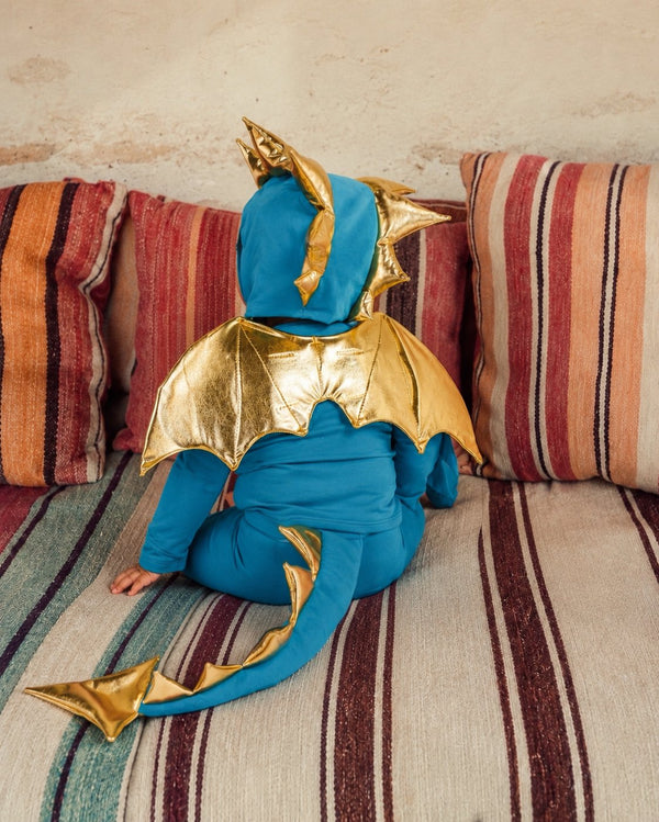 Child wearing the Baby Jade Dragon Costume during play