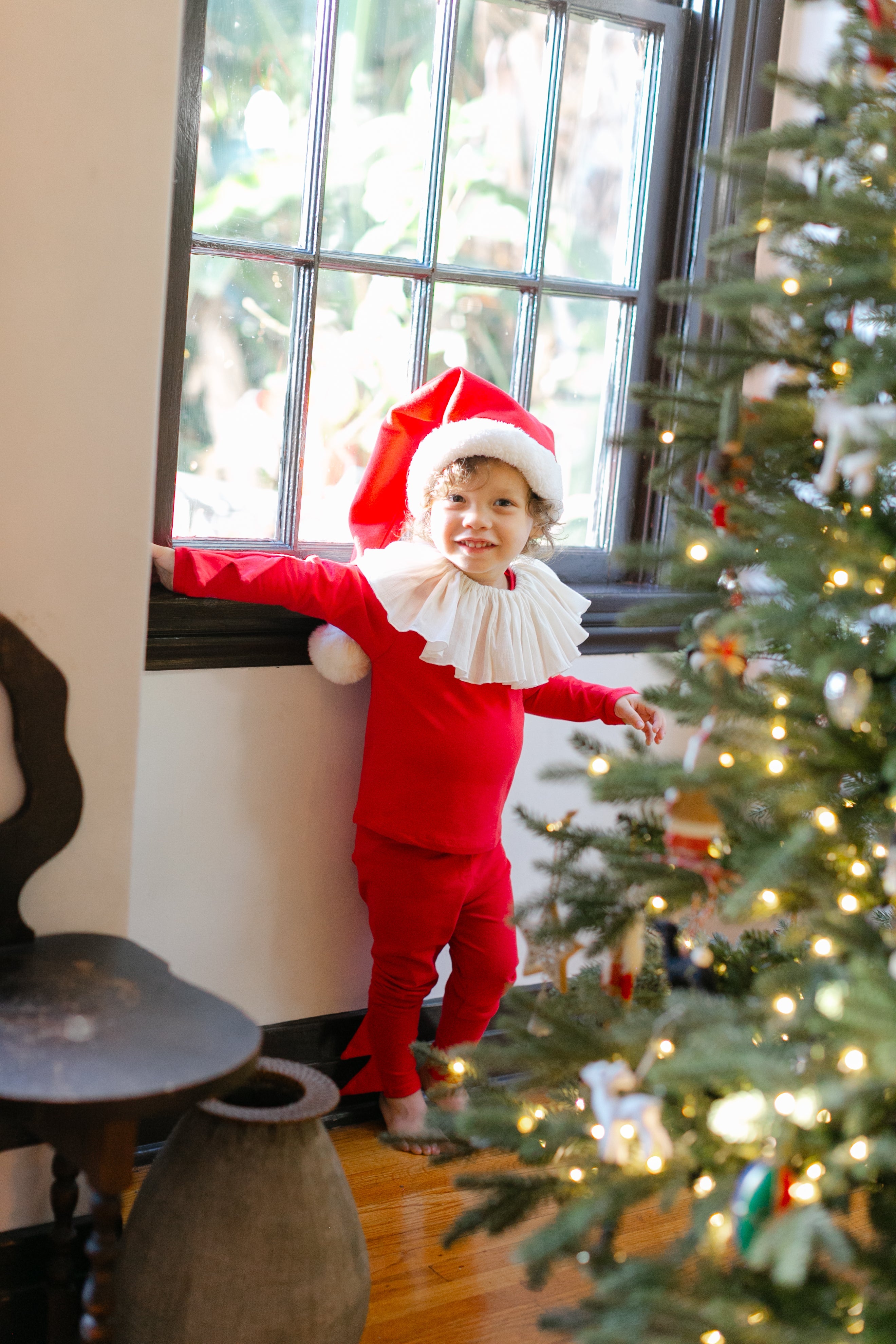 Baby & Kids Red Elf & Santa Pajama Costume – Soft Cotton Holiday Sleepwear