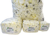 Four bags of cheese with visible branding on a white background