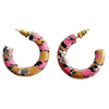 Vintage Party Hoops recycled clay hoop earrings by Fair Anita in playful colours