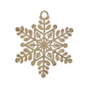 EverWrap wooden snowflake gift charm, 3.75 inch diameter, eco-friendly reusable gift wrap accessory