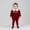 Festive Vintage Style Romper in organic cotton for babies