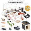 Tiny Land Wooden Dollhouse & Garage Set, Sweetwood Edge