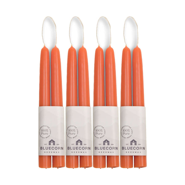 Pure Beeswax Taper Candles – Hand-Dipped Bulk 4-Pair Bundle