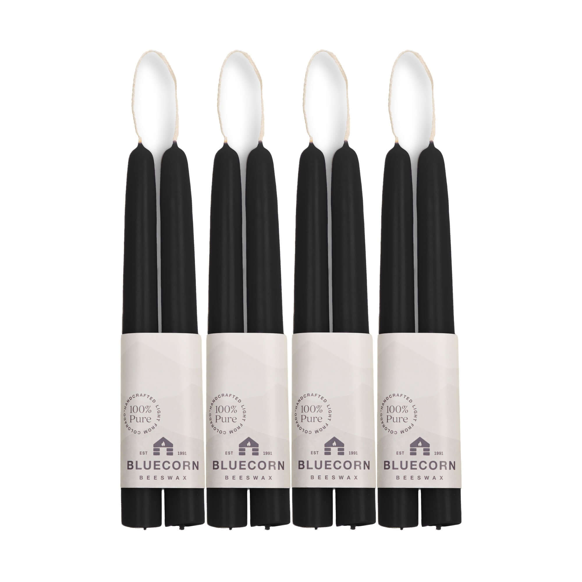 Pure Beeswax Taper Candles – Hand-Dipped Bulk 4-Pair Bundle