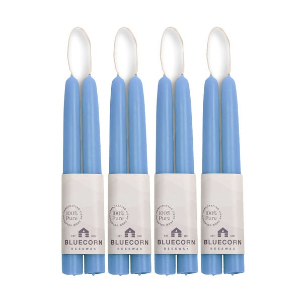 Pure Beeswax Taper Candles – Hand-Dipped Bulk 4-Pair Bundle