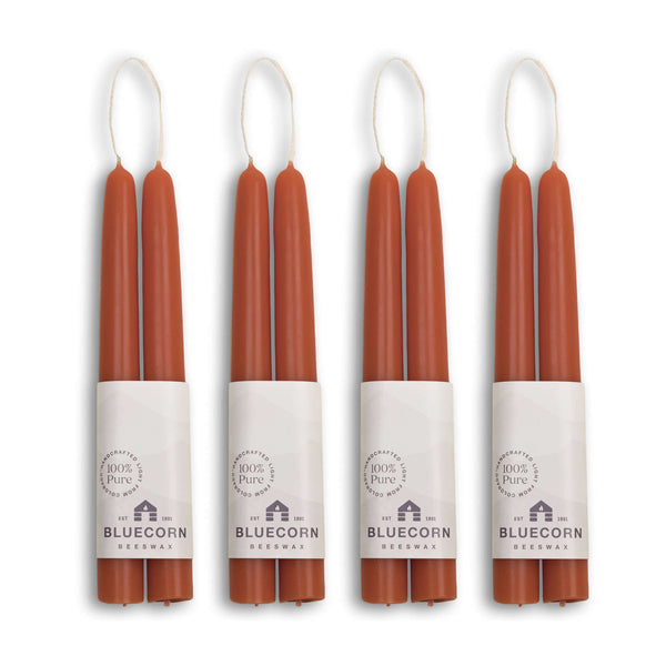 Pure Beeswax Taper Candles – Hand-Dipped Bulk 4-Pair Bundle