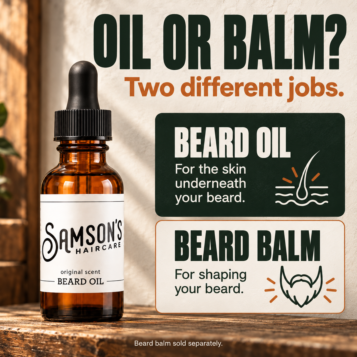 Samson's Beard Oil – Moisturising & Softening with Natural Oils