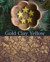 Wool Star Ornaments, Set of 5, Needle-Felted in Gold Clay Yellow