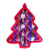 Holiday pot holder or trivet from the Upavim Crafts set, handwoven cotton with a festive design