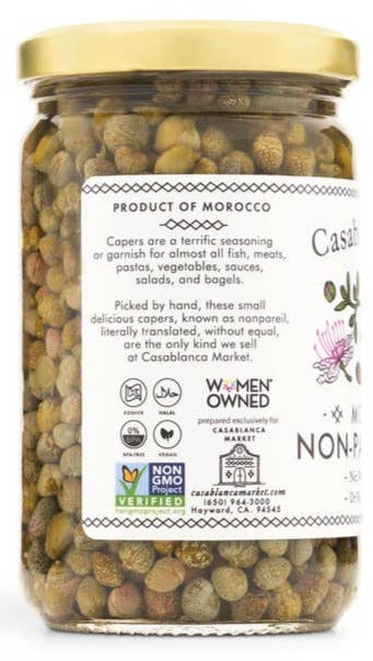 Casablanca Market non-pareil capers with Mediterranean styling and ingredients