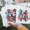 Patriotic French Bulldog Swedish Dishcloths – Eco-Friendly Paper Towel Replacement, Set of 3