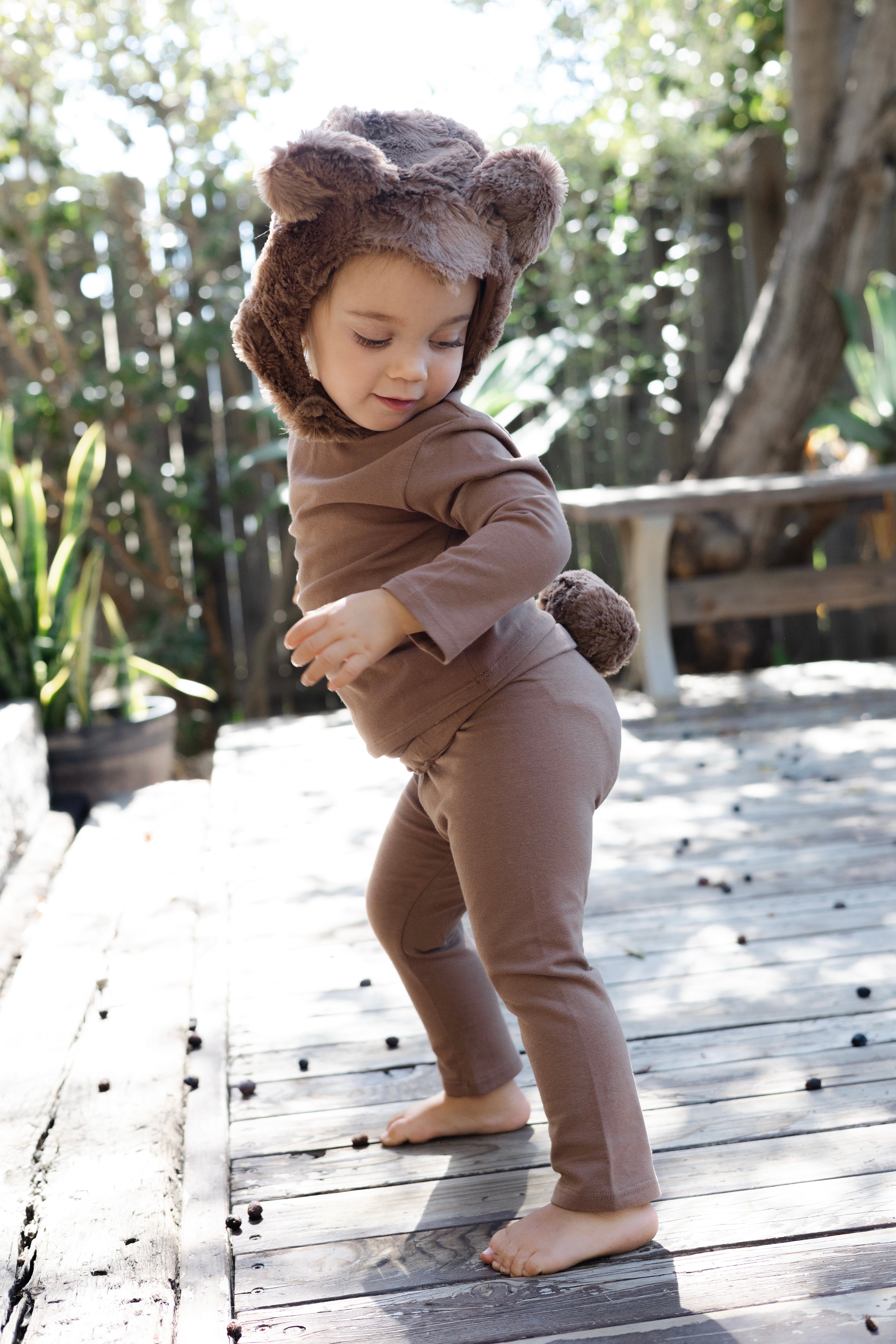 Baby Bear Halloween Costume – Soft Cotton Brown Bear Hat & Tail
