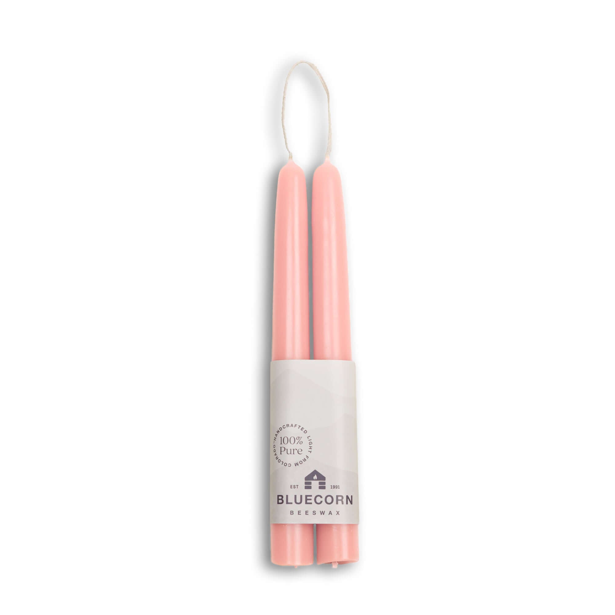 Hand-Dipped Beeswax Taper Candles – 100% Pure Beeswax, 1 Pair