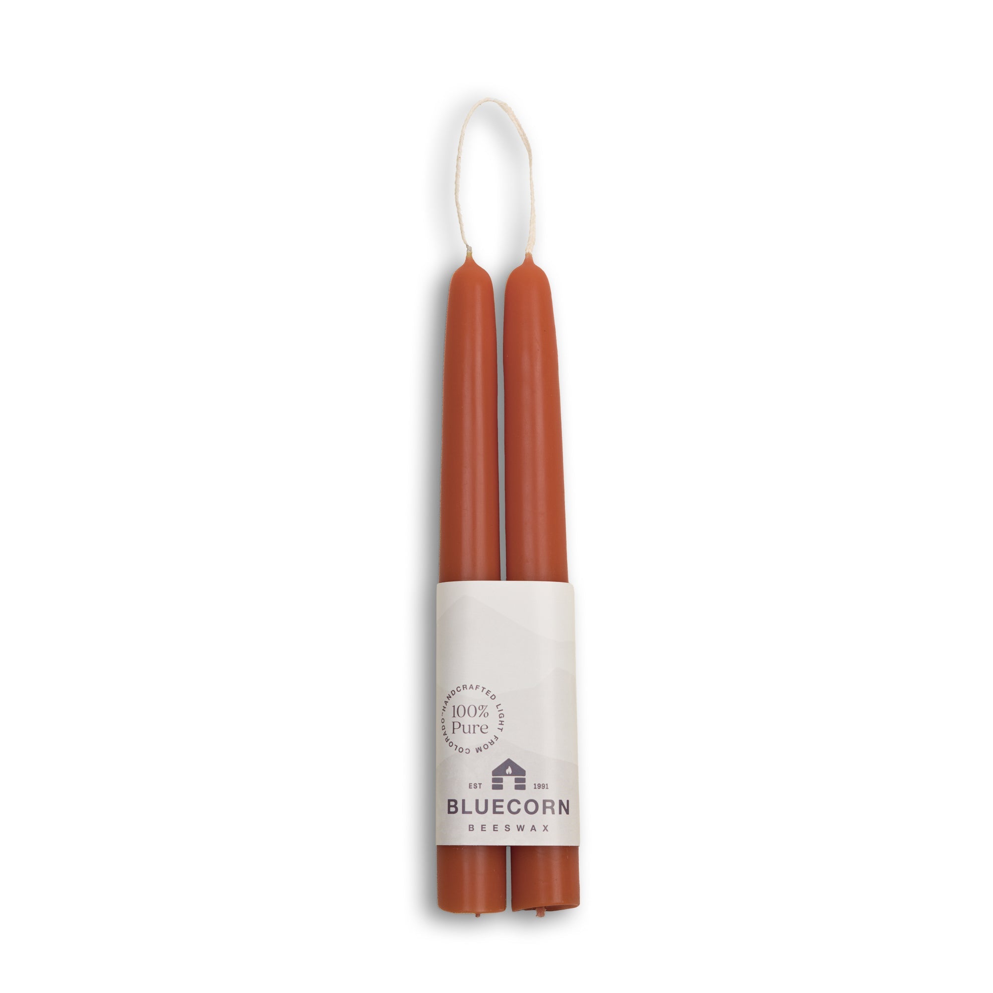 Hand-Dipped Beeswax Taper Candles – 100% Pure Beeswax, 1 Pair