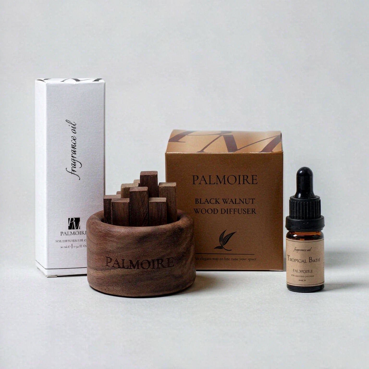 Black Walnut Wood Diffuser – Sustainable Home Fragrance by Palmoire