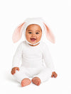 Baby Ivory Bunny Halloween Costume white rabbit set with top, bottoms and bonnet