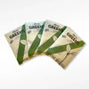 Non-GMO microgreens sampler seeds displayed together, grown at home for fresh harvests