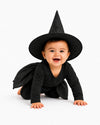 Baby Black Witch Halloween Costume showing the cotton top and pants
