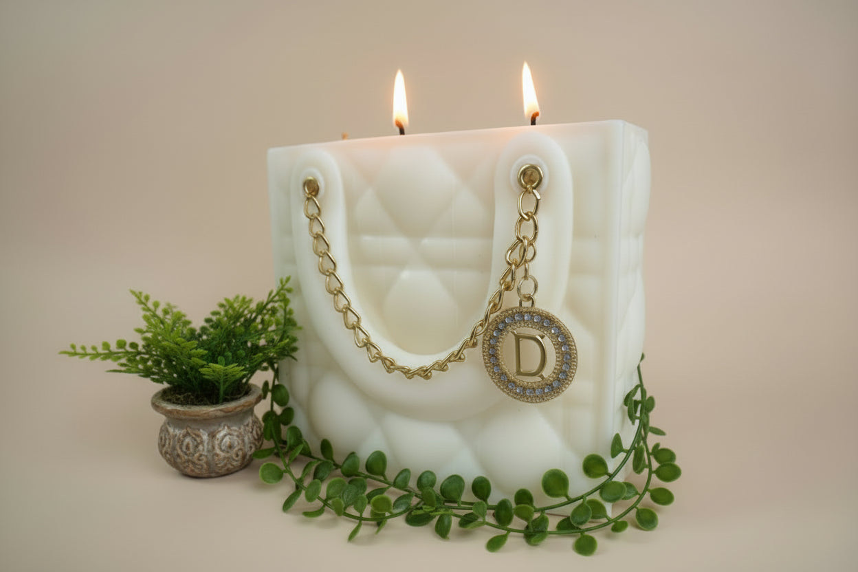 Luxurious Vegan Purse Candle: Long-lasting Fragrance & Home Decor (275 Hour Burn Time)