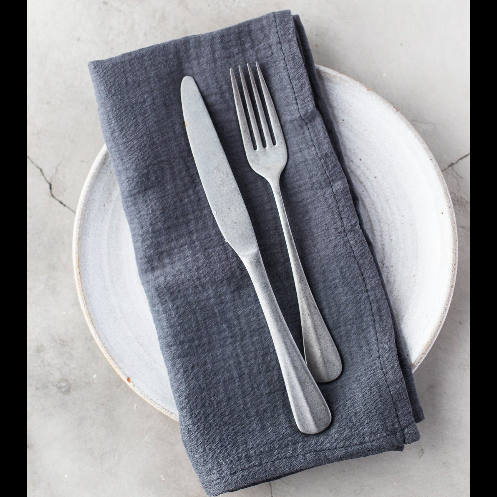 Cotton crinkle cloth napkins set of four displayed as a gift-ready set by Dot and Army