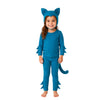 Child wearing the Blue Cat Pajama Costume with ears and tail