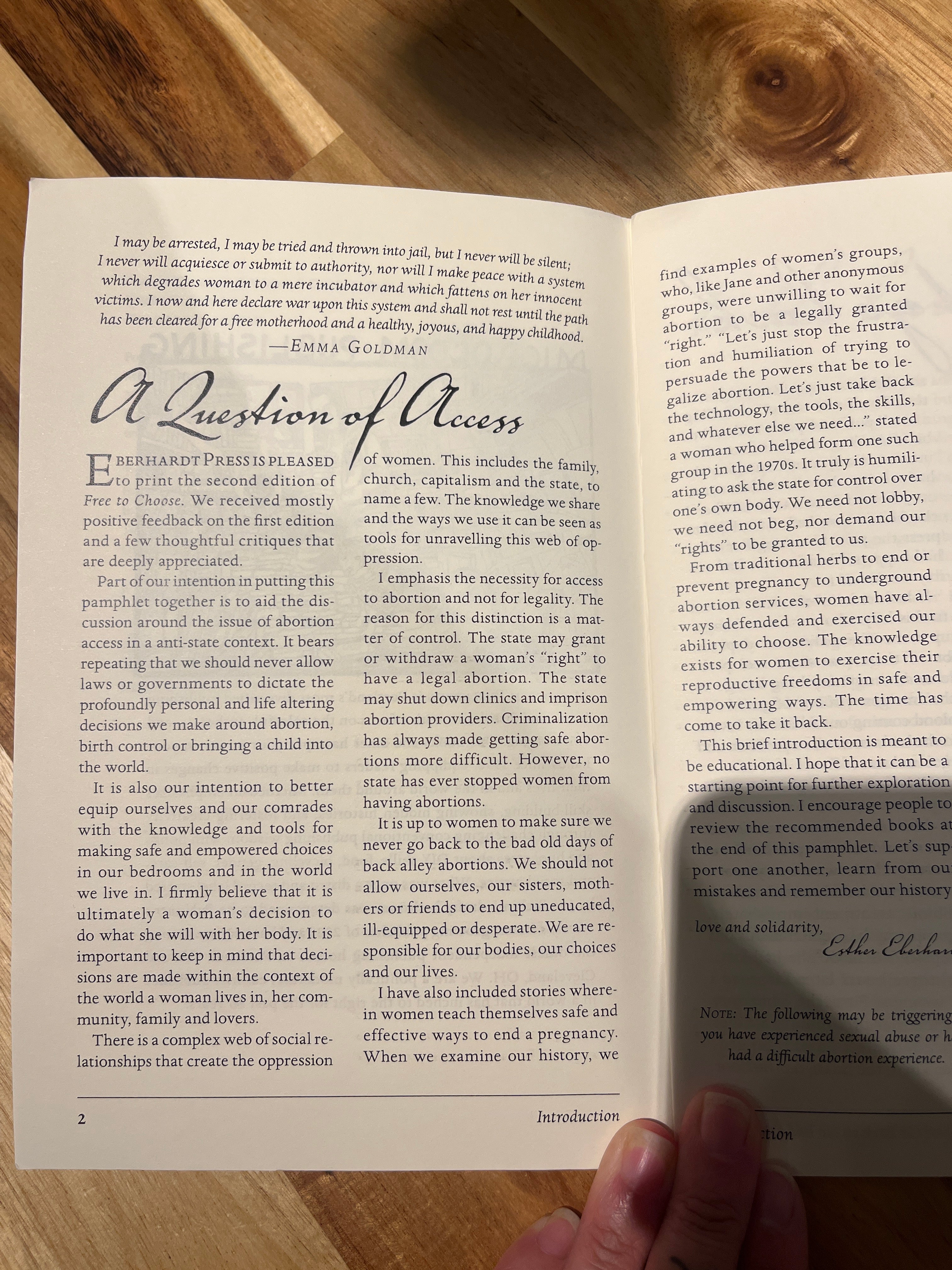 Free to Choose: A women’s Guide to Reproductive Freedom