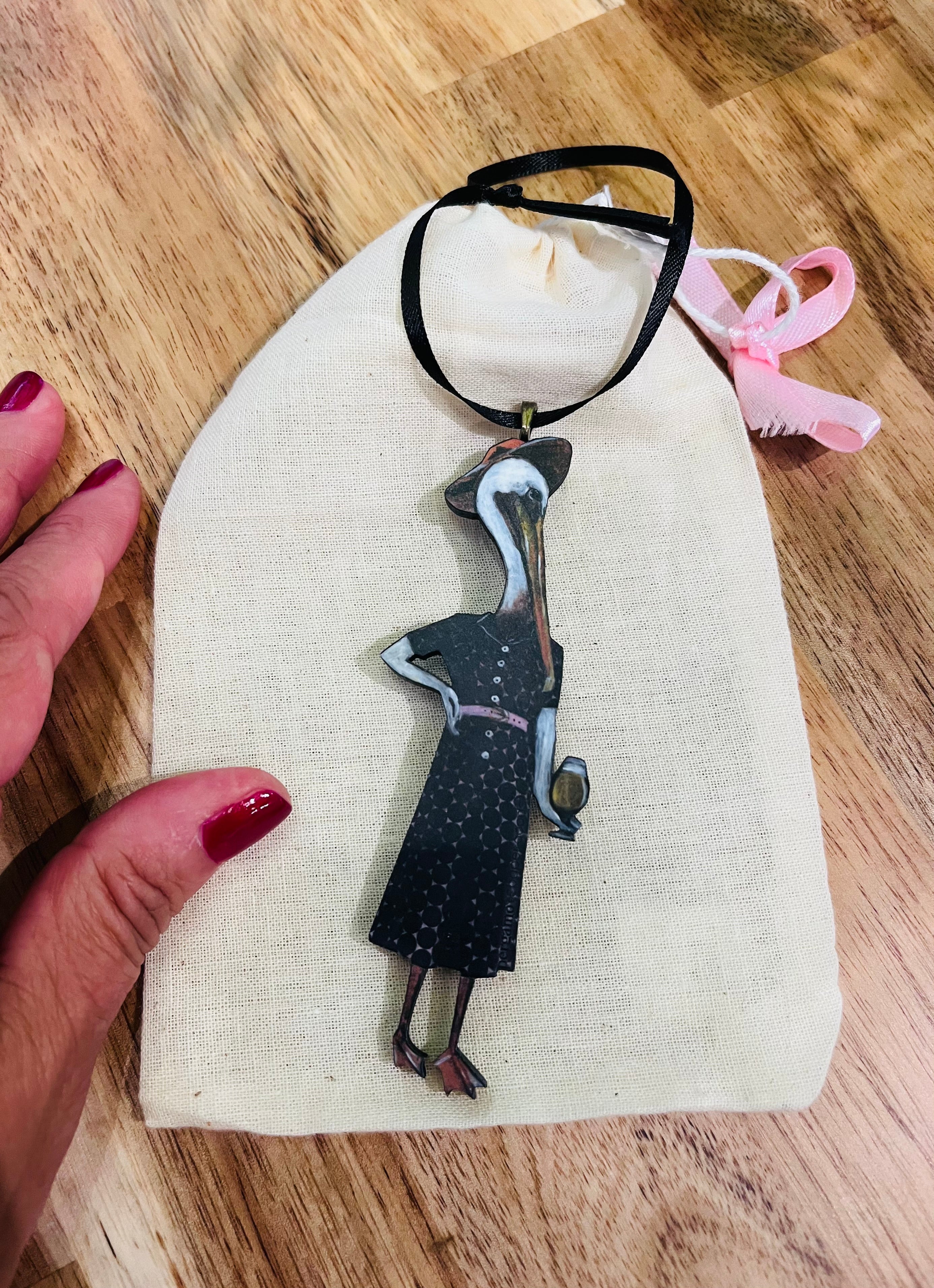 Adorno navideño Lady Pelican - Ecológico, Cero Residuos, sin plástico, hecho a mano