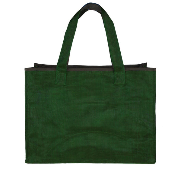Admin Tote in hunter green — structured everyday tote with interior zippered pocket by Smateria