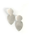 Close-up detail of Glitz Silver Teardrop Earrings showing silver-plate finish and nickel-free hook