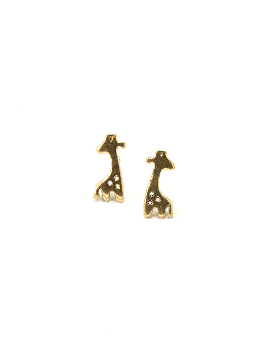 Stand Tall Studs recycled brass nickel-free stud earrings by Fair Anita