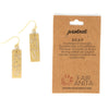 Animal cut out earrings styled on a model showing scale and wearability