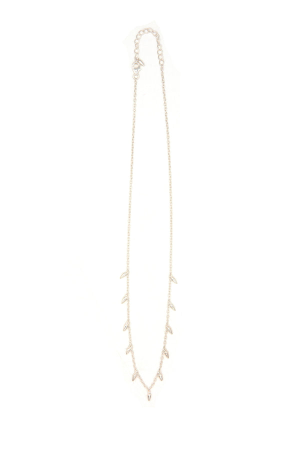 Spike Charm Necklace in pure brass finish, ethical fair trade necklace handmade by women artisans in India