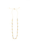 Spring Equinox necklace styled for layering — ethically made adjustable brass necklace by Fair Anita