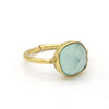 Adjustable Semi-Precious Stone Ring | Gold-Plated Recycled Brass