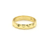 Hammered gold-plated brass band ring, nickel-free and fair trade handmade in India by Fair Anita