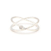 Orbit Sterling Silver Ring with cubic zirconia, handmade in India by Fair Anita, nickel-free
