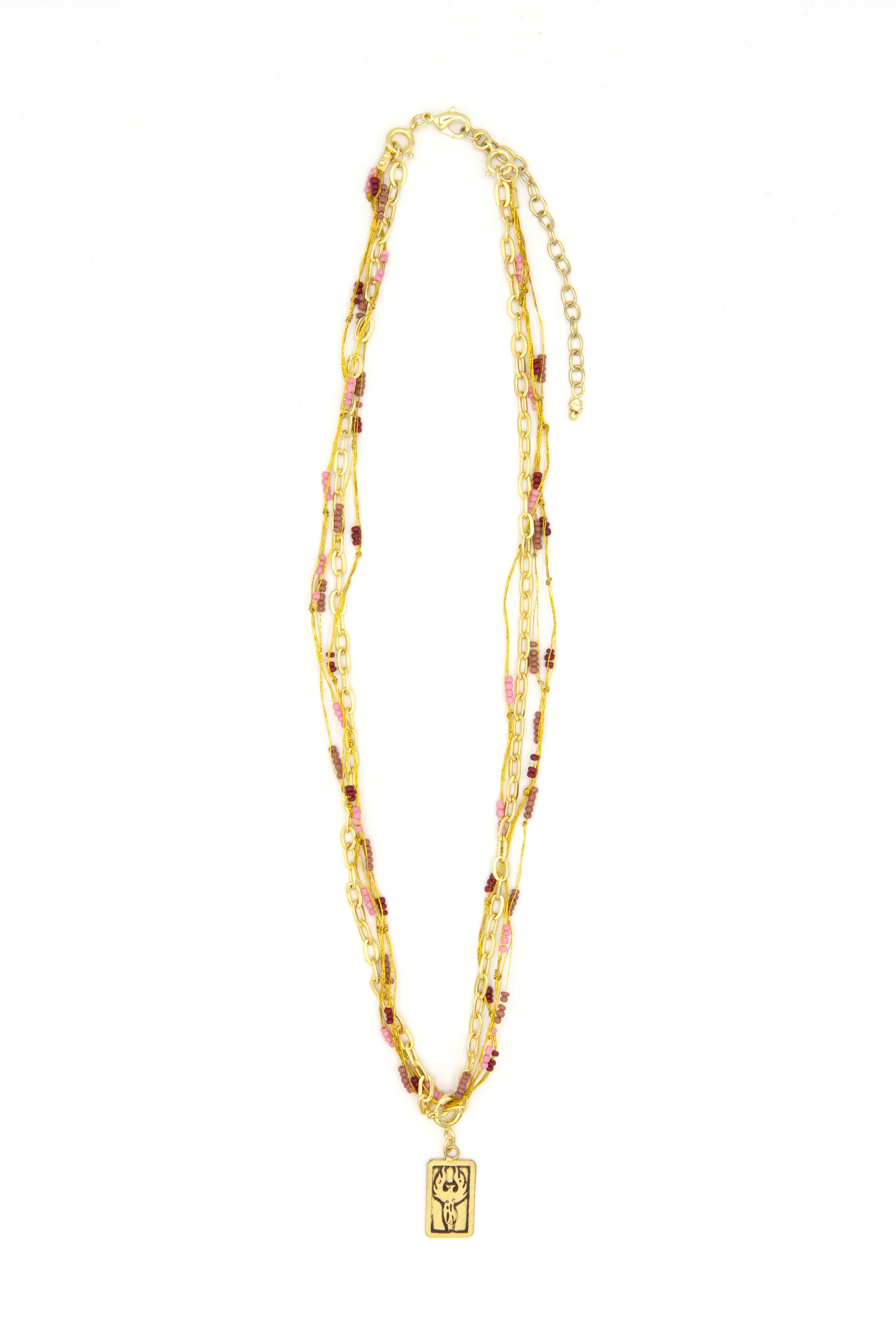 Reborn Phoenix Cluster Necklace styled as two separate convertible strands